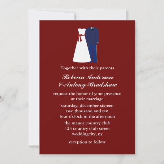 Militaire bruiloft uitnodigingen (Voorkant)