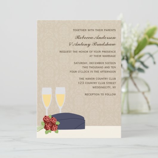 Militaire bruiloft uitnodigingen (Staand voorkant)