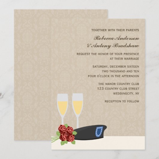 Militaire bruiloft uitnodigingen (Voorkant / Achterkant)