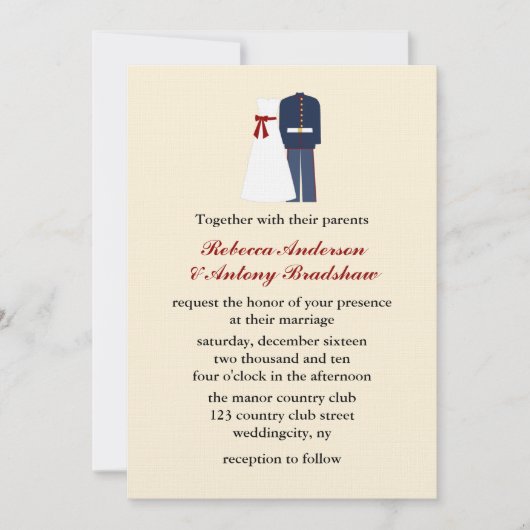 Militaire bruiloft uitnodigingen (Voorkant)