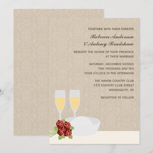 Militaire bruiloft uitnodigingen (Voorkant / Achterkant)