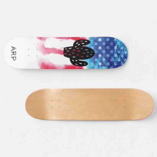 *~* Militaire CACTUS Rode Witte Blauwe Vlag Persoonlijk Skateboard (Horizontaal)