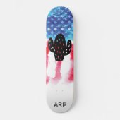 *~* Militaire CACTUS Rode Witte Blauwe Vlag Persoonlijk Skateboard (Voorkant)
