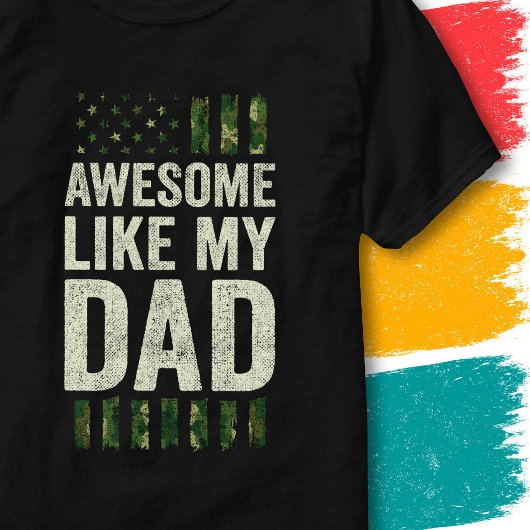 Militaire Camo Amerikaanse Vlag Geweldig Net Als M T-shirt