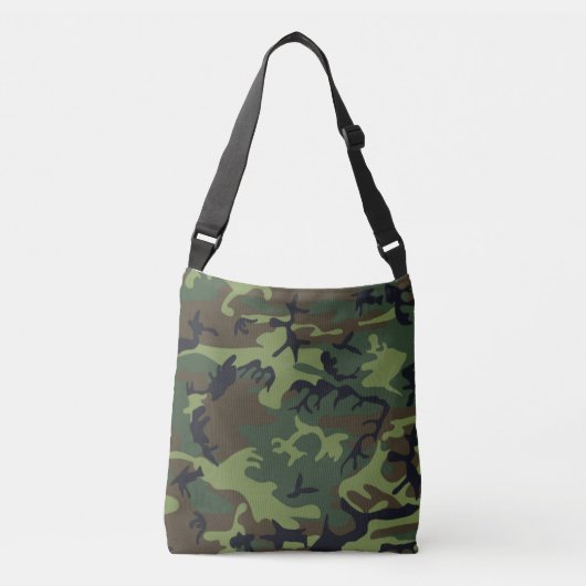 Militaire Camo Camouflage Crossbody Tas (Voorkant)