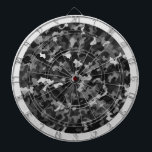 Militaire Camo Dartboard Dartbord<br><div class="desc">Dit dartboard spel is afgebeeld met een zwarte multi-color militaire camo print.</div>