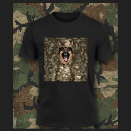 Militaire Camo Duitse Herder T-shirt