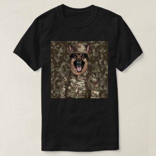 Militaire Camo Duitse Herder T-shirt