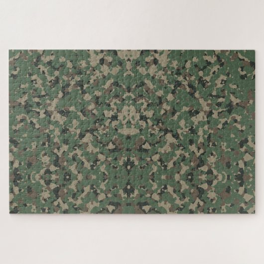 Militaire Camo Frustratie Brain Activity Legpuzzel (Horizontaal)