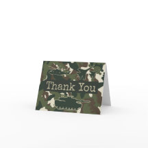Militaire Camo gevouwen bedankje Kaarten