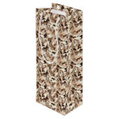 Militaire Camo Gift Bag Wijn Cadeautas (Achterkant Gekanteld)