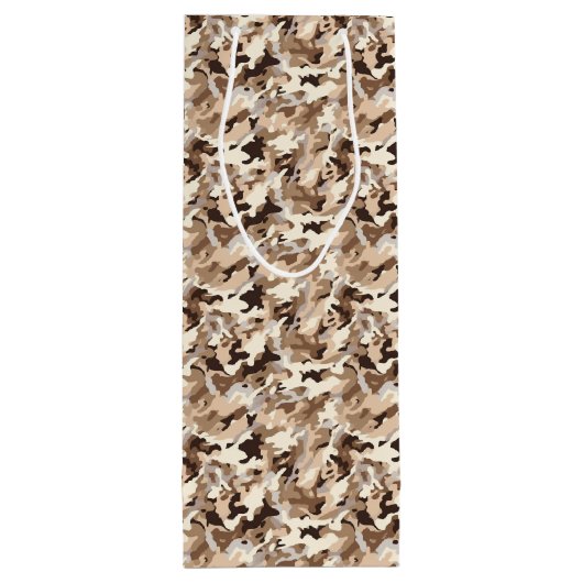 Militaire Camo Gift Bag Wijn Cadeautas (Achterkant)