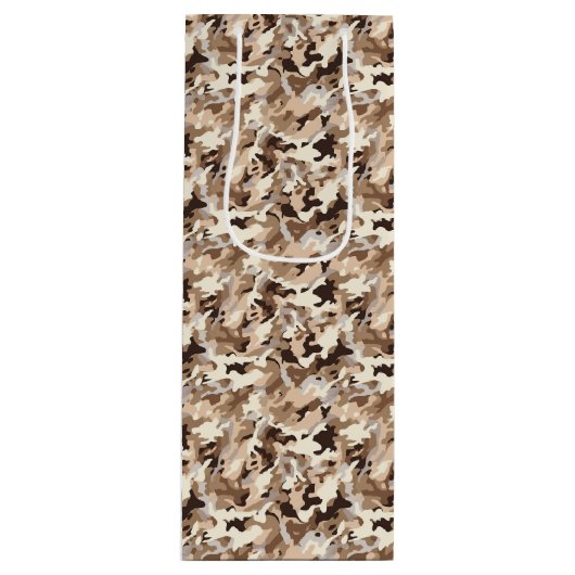 Militaire Camo Gift Bag Wijn Cadeautas (Voorkant)