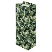 Militaire Camo Gift Bag Wijn Cadeautas (Achterkant Gekanteld)