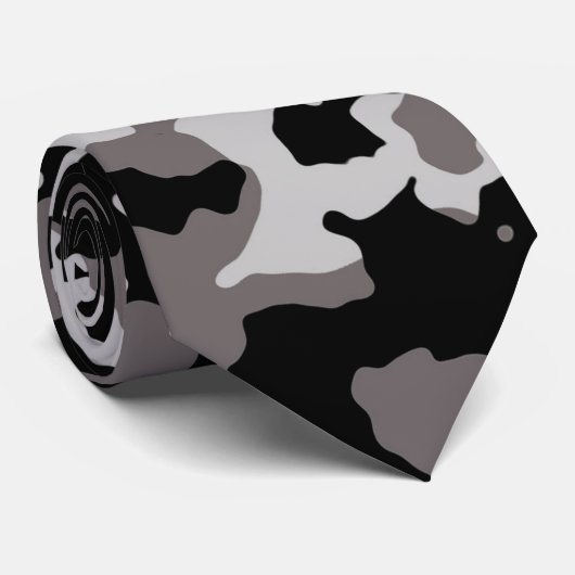 Militaire Camo Gray Camouflage Stropdas (Opgerold)