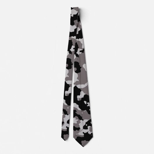 Militaire Camo Gray Camouflage Stropdas (Achterkant)
