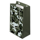 Militaire Camo Kleine Gift Bag Klein Cadeauzakje (Voorkant Gekanteld)