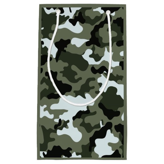 Militaire Camo Kleine Gift Bag Klein Cadeauzakje (Voorkant)