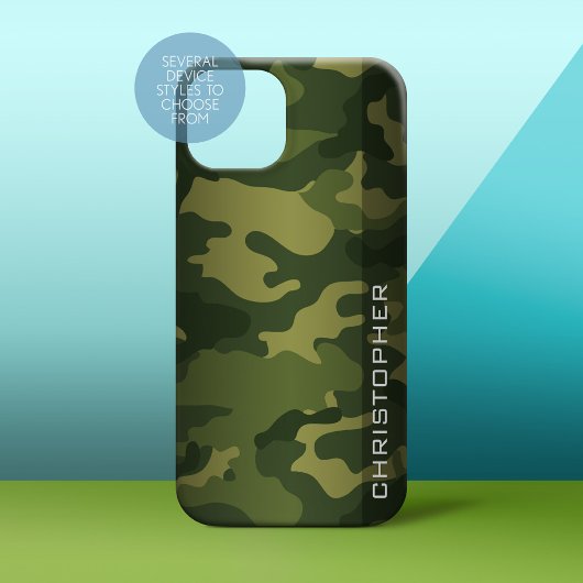 Militaire Camo Pattern Green met naam Case-Mate iPhone Case