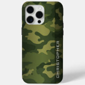 Militaire Camo Pattern Green met naam Case-Mate iPhone Case (Achterkant)