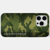 Militaire Camo Pattern Green met naam Case-Mate iPhone Case (Achterkant (horizontaal))