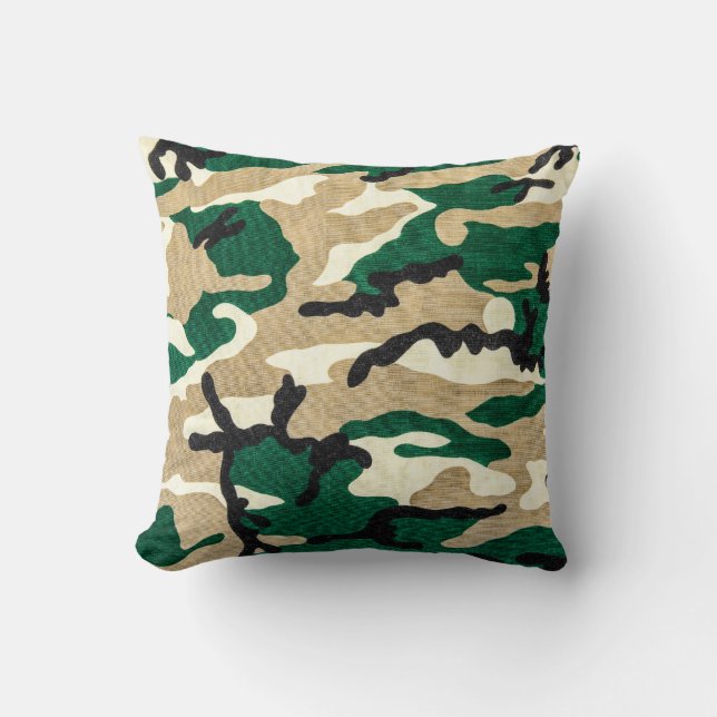 Militaire Camo Pillow Army Camouflage Sierkussen (Voorkant)