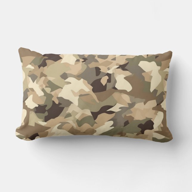 Militaire Camo Print Accent Kussen (Voorkant)