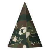 Militaire Camo Tank Jet Helikopter Boys Party Pett Feesthoedjes (Achterkant)