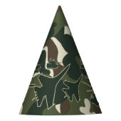 Militaire Camo Tank Jet Helikopter Boys Party Pett Feesthoedjes (Voorkant)