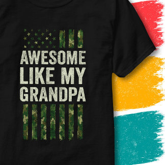 Militaire Camo USA Vlag Geweldig Net Als Mijn Opa T-shirt