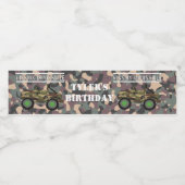Militaire Camo Verjaardagspartij Waterfles Labels Waterfles Etiket (Enkel label)