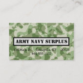 Militaire Camo Visitekaartje (Voorkant)