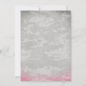 Militaire Camo Wedding Invitations Trendy Floral Kaart (Achterkant)