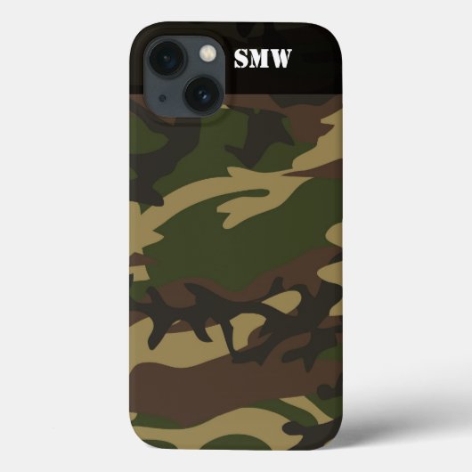 Militaire Camoflauge Camo Green gepersonaliseerd Case-Mate iPhone Case (Achterkant)