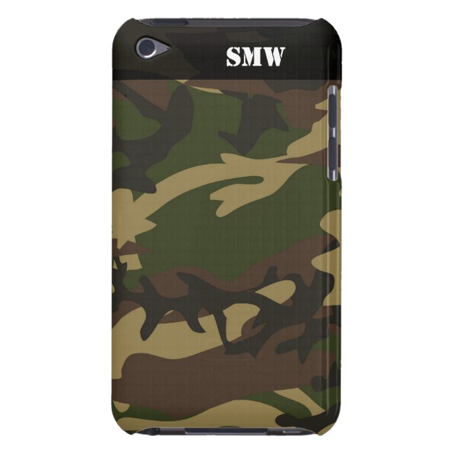 Militaire Camoflauge Camo Green gepersonaliseerd iPod Touch Hoesje (Achterkant)