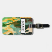 Militaire Camouflafe, het Bagagelabel van de douan (Voorkant horizontaal)