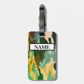 Militaire Camouflafe, het Bagagelabel van de douan (Achterkant verticaal)