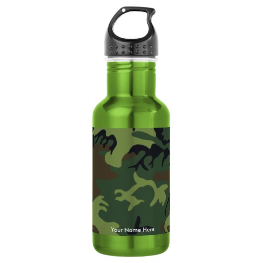 Militaire camouflage aangepaste waterfles waterfles  (Voorkant)