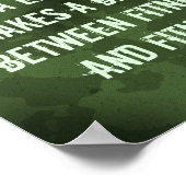 Militaire Camouflage: Attitude for Fitness Success Poster (Hoek)
