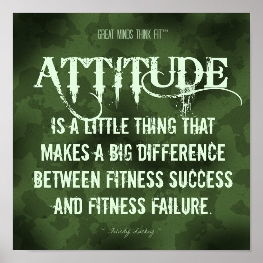 Militaire Camouflage: Attitude for Fitness Success Poster (Voorkant)