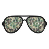 Militaire Camouflage Aviator Zonnebril (Voorkant)