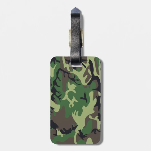 Militaire Camouflage Bagagelabel (Achterkant verticaal)