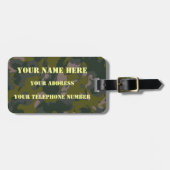 Militaire camouflage bagagelabel (Voorkant horizontaal)