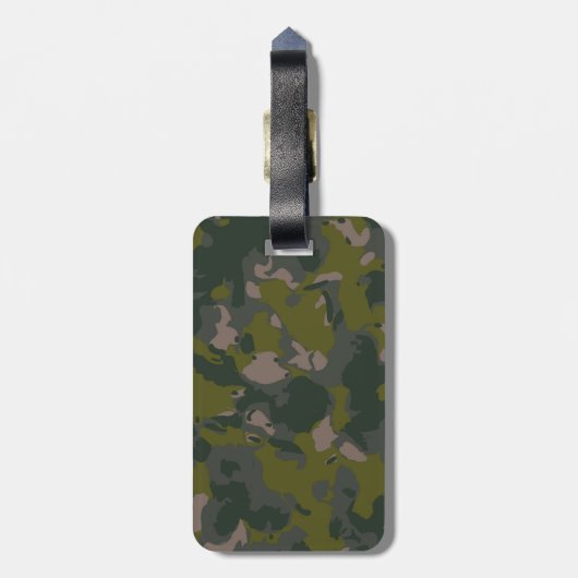 Militaire camouflage bagagelabel (Achterkant verticaal)