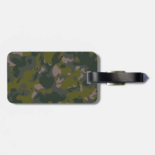 Militaire camouflage bagagelabel (Achterkant horizontaal)