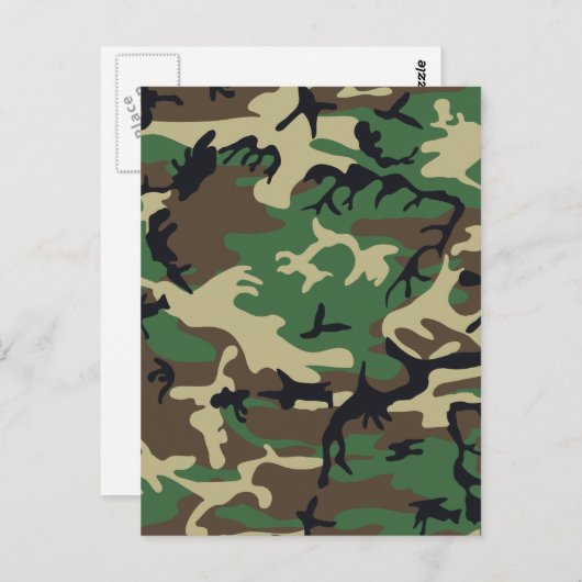 Militaire Camouflage Briefkaart (Voorkant / Achterkant)