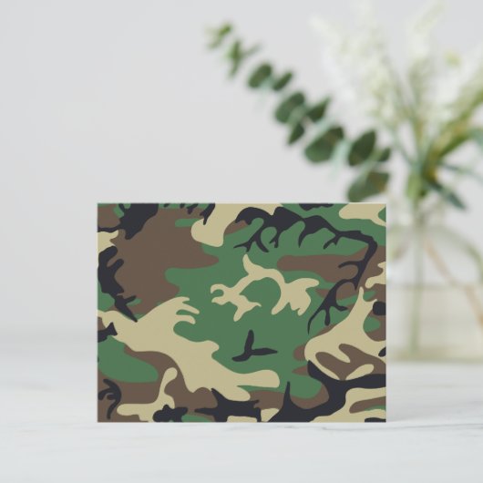 Militaire Camouflage Briefkaart (Staand voorkant)
