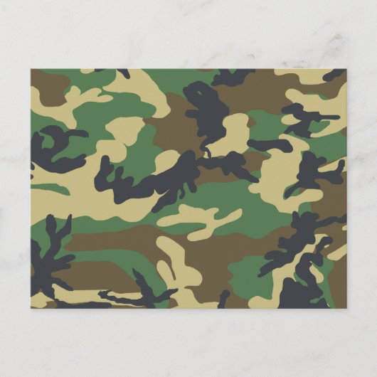 Militaire Camouflage Briefkaart (Voorkant)