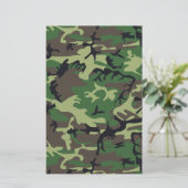 Militaire Camouflage Briefpapier (Staand voorkant)