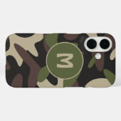 Militaire camouflage cameo groen patroon monogram Case-Mate iPhone case (Achterkant (horizontaal))